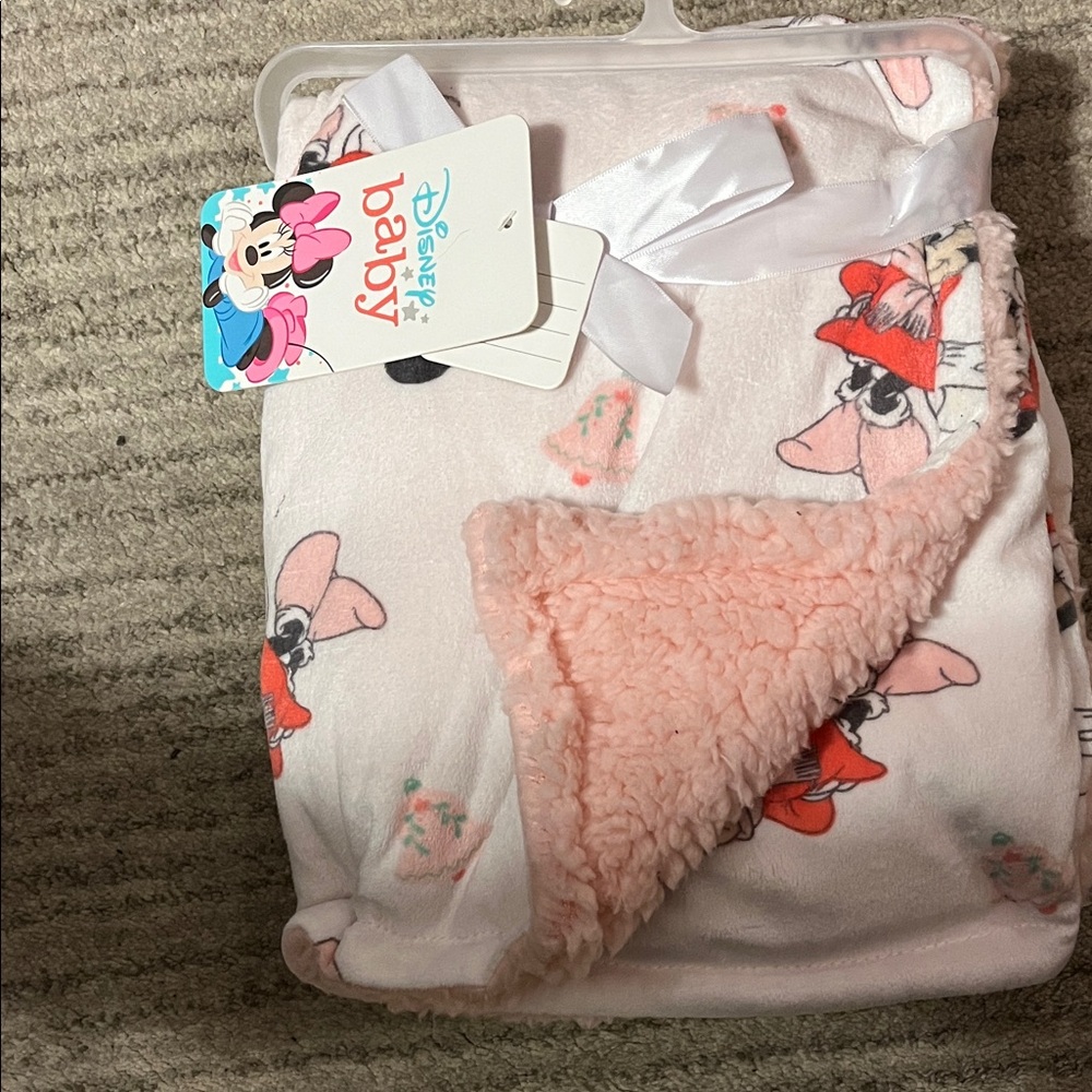 Disney Baby Pink Minnie Mouse Plush Blanket